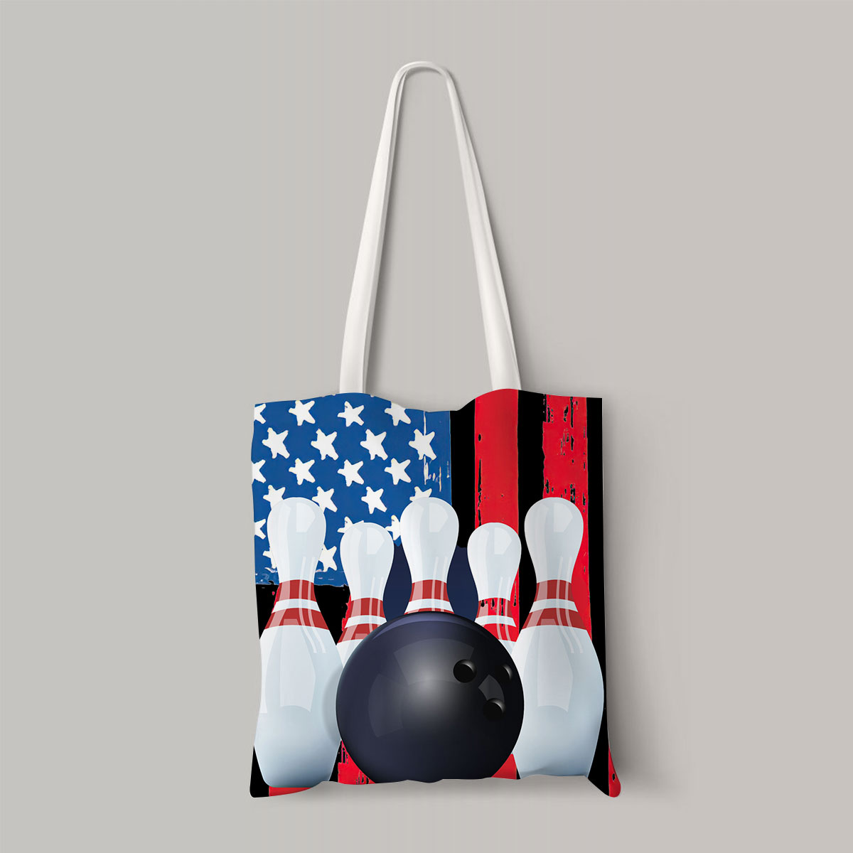American Flag Bowling Totebag