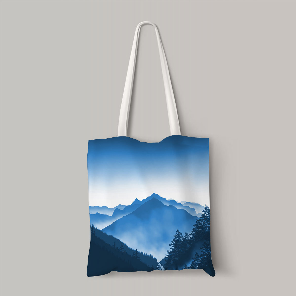 Blue Forest Mountain Totebag