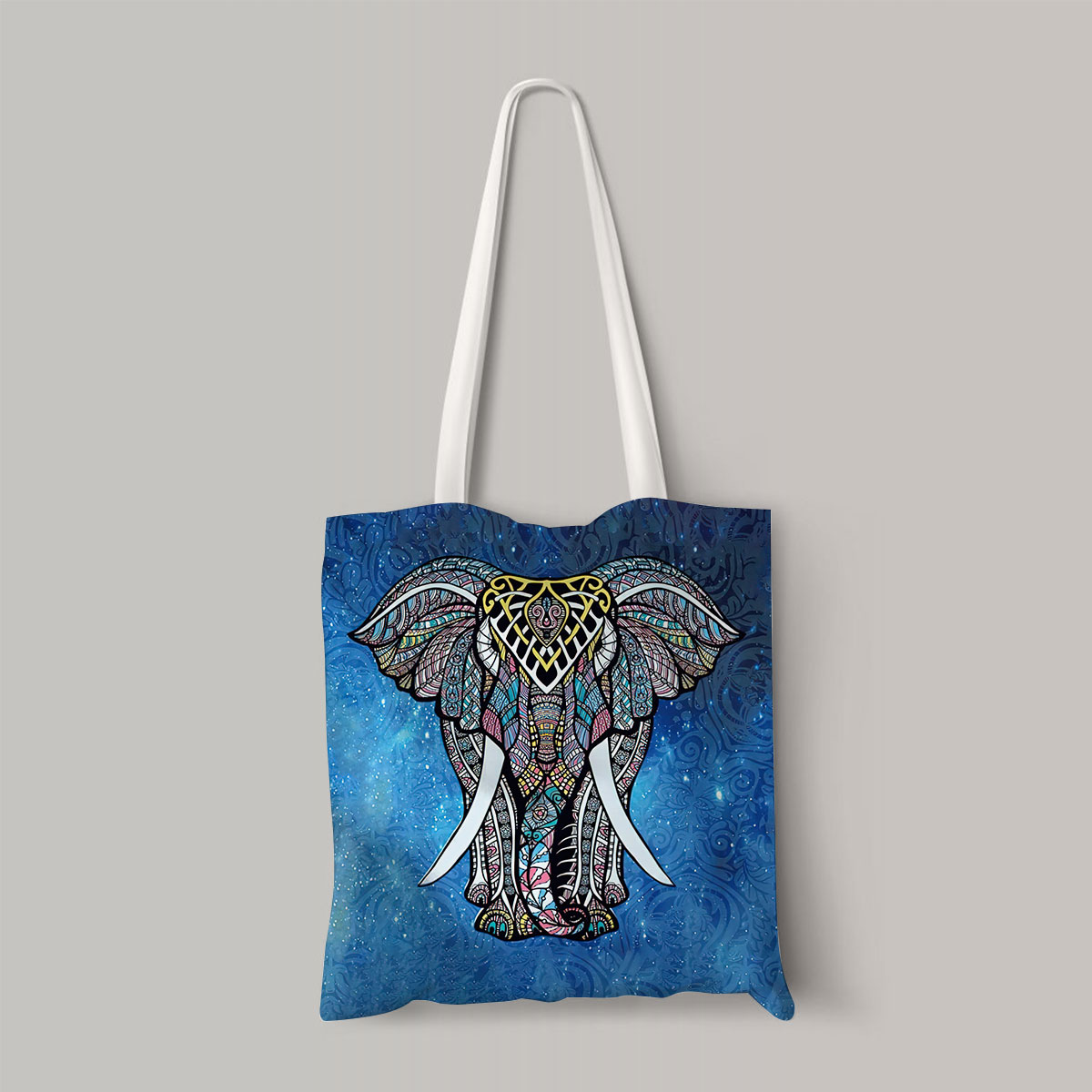 Bohemian Mandala Elephant Totebag