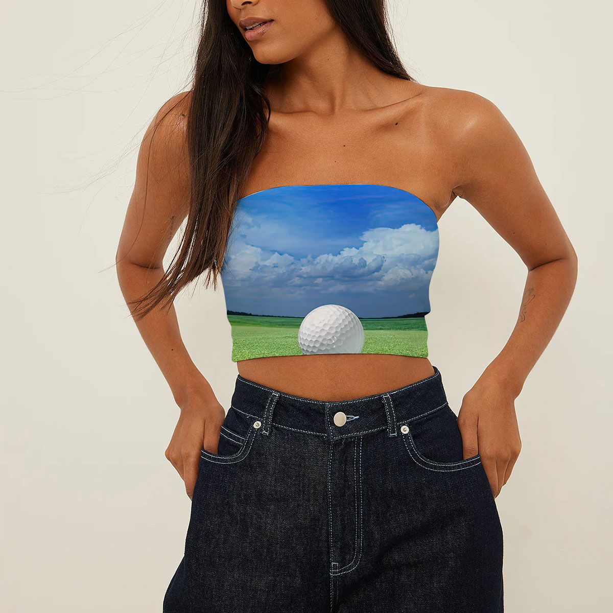 Blue Sky and Golf Tube Top