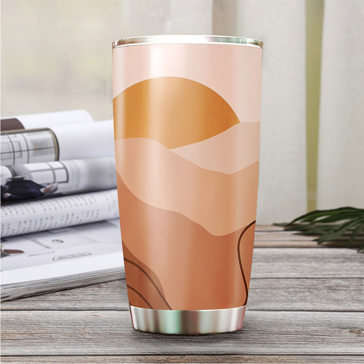 Abstract Colorful Sunset Tumbler