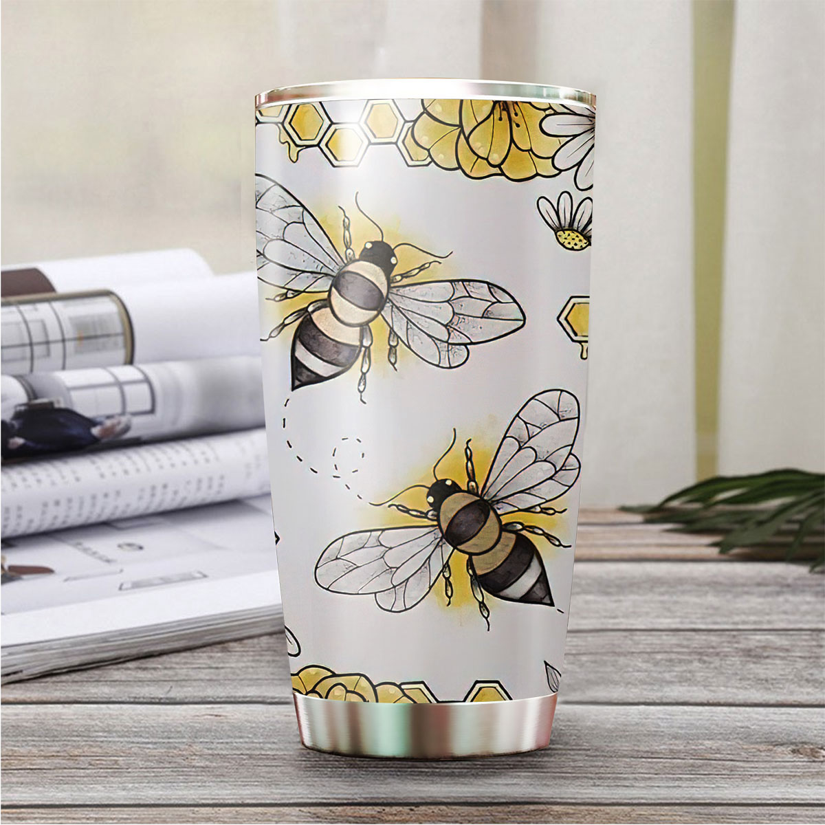Bee With Flower Tumbler