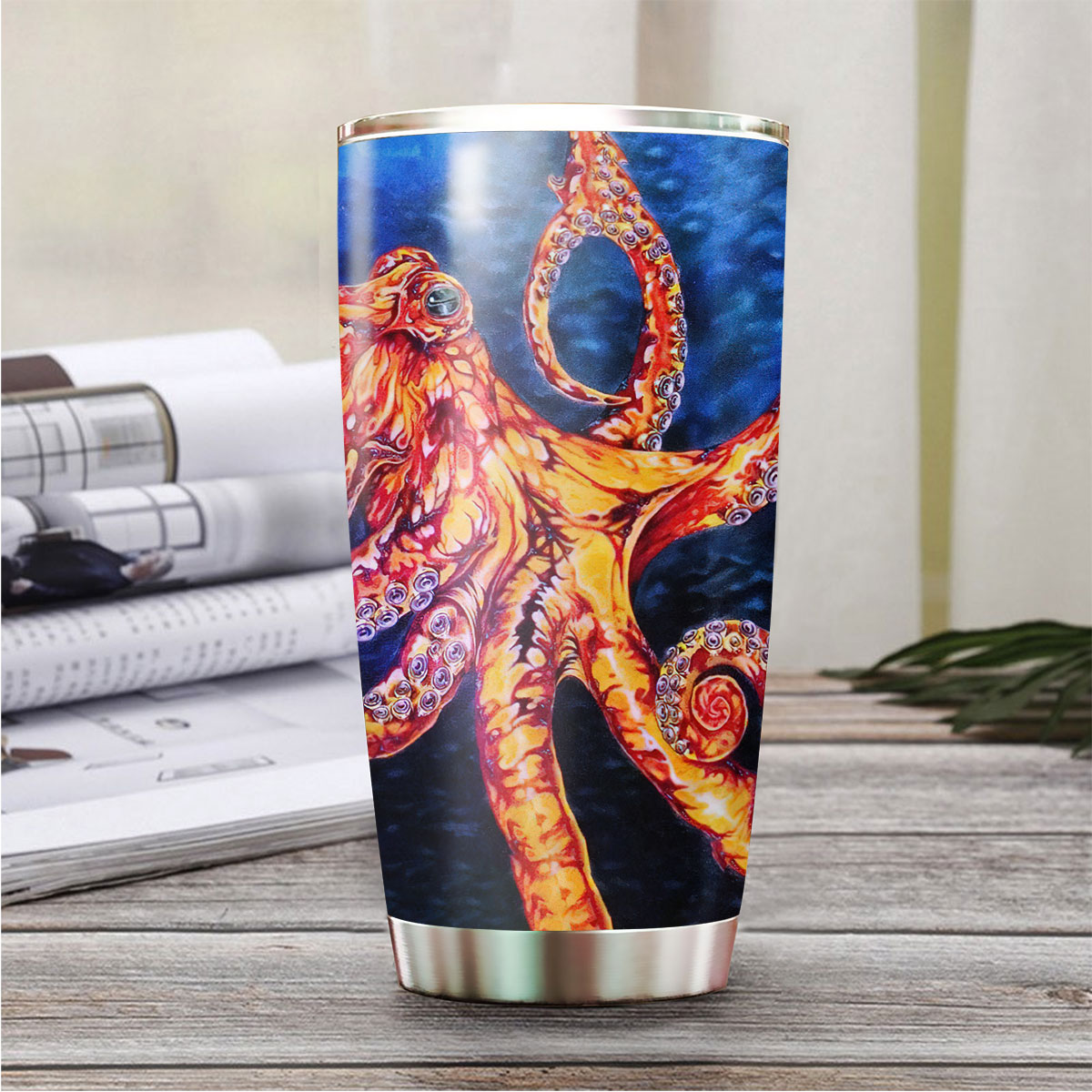 Psychedelic Octopus Tumbler