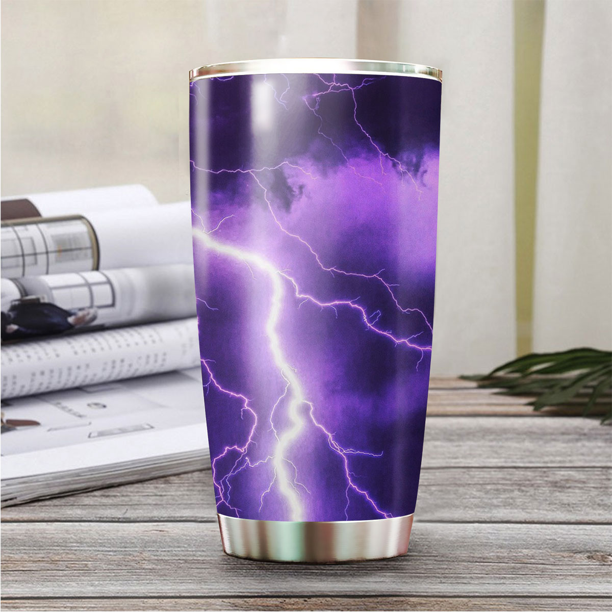 Purple Lightning Tumbler