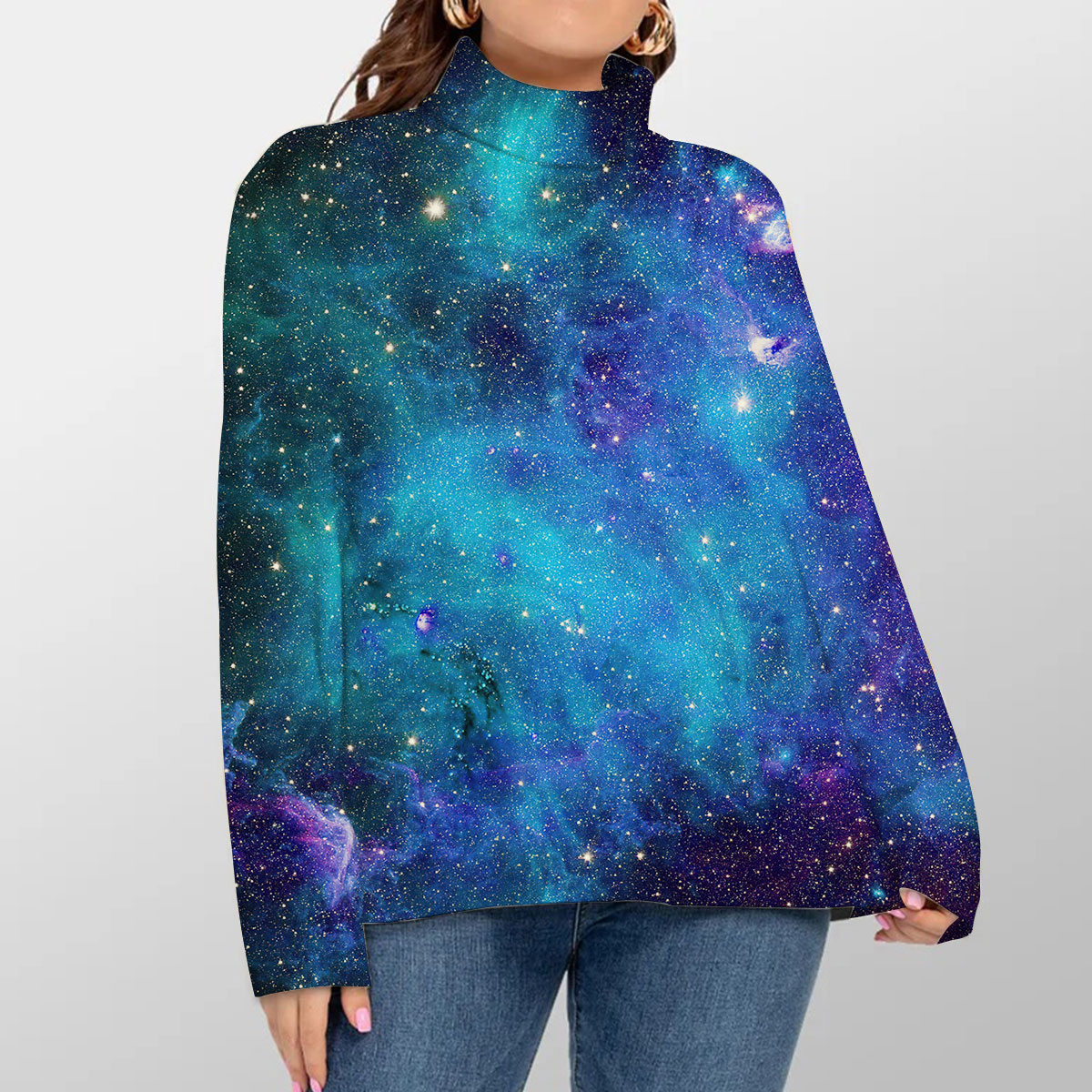 Aesthetic Galaxy Turtleneck Sweater