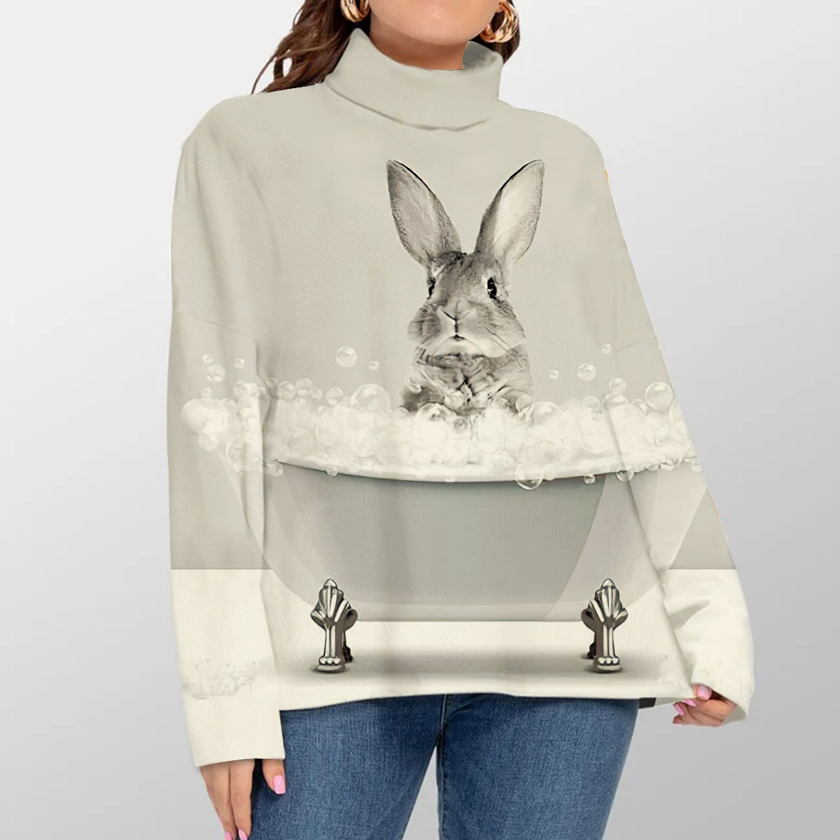 Bathtub Rabbit Turtleneck Sweater