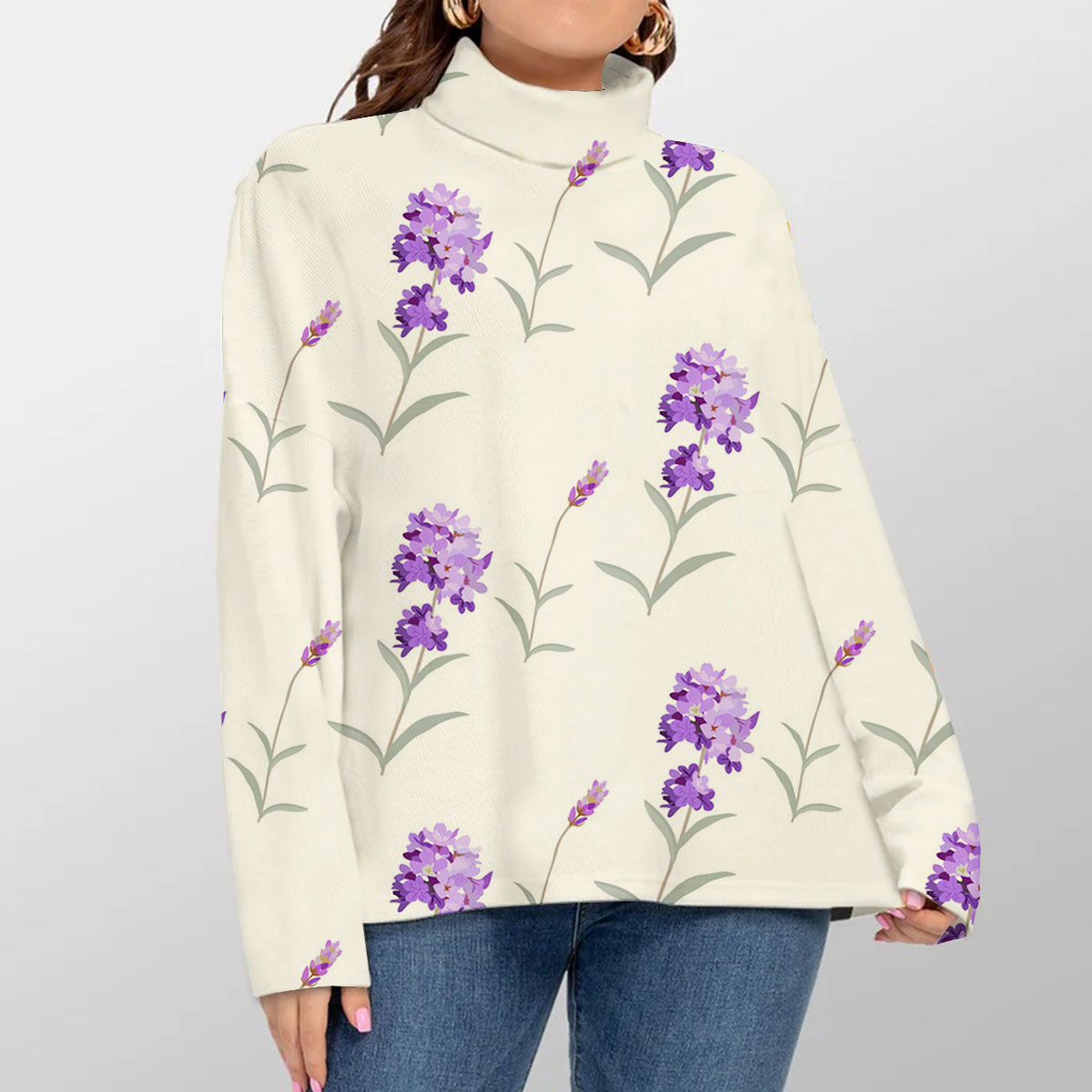 Beautiful Lavender Turtleneck Sweater
