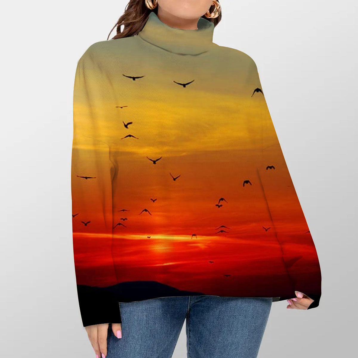 Beautiful Sunrise Turtleneck Sweater