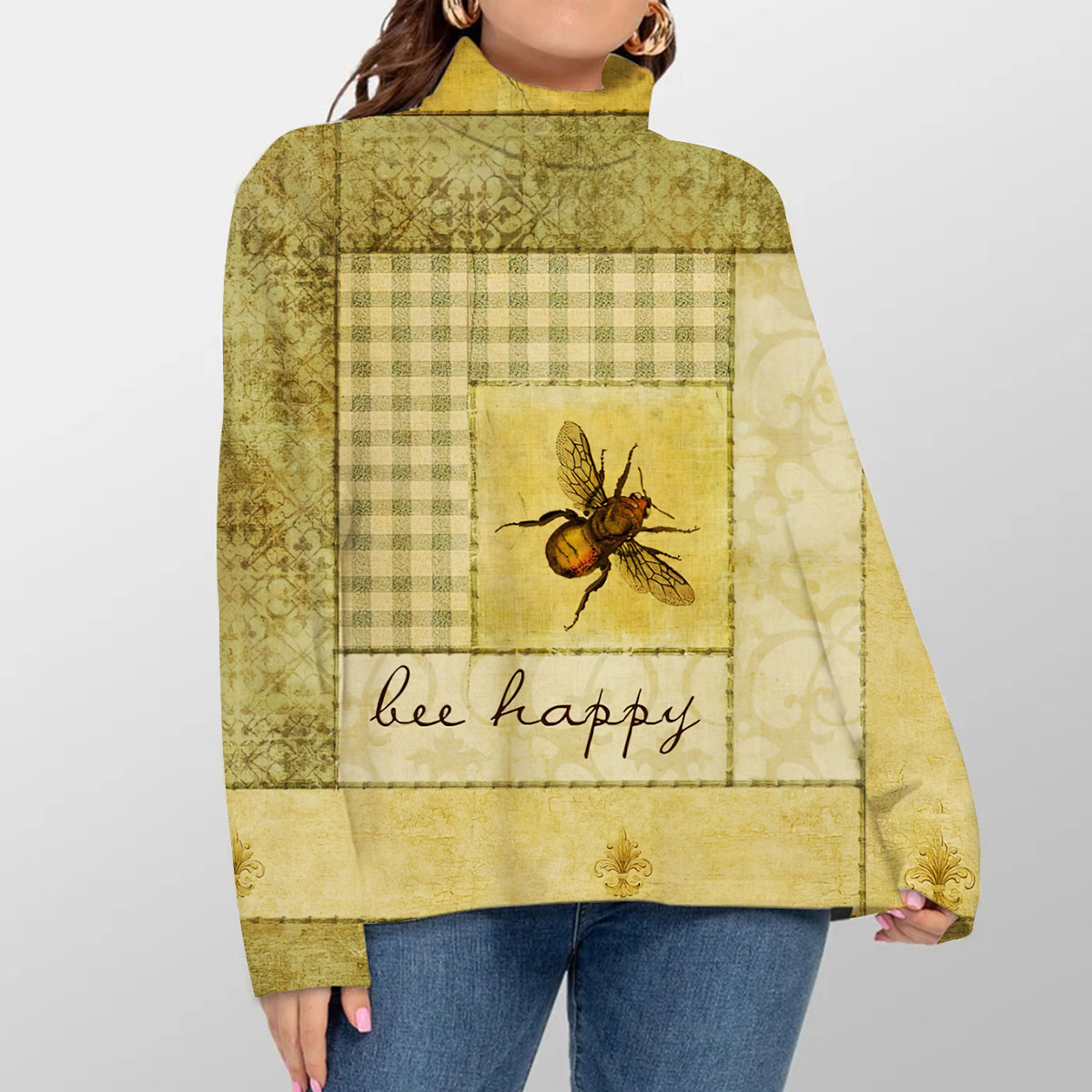 Bee Happy Turtleneck Sweater