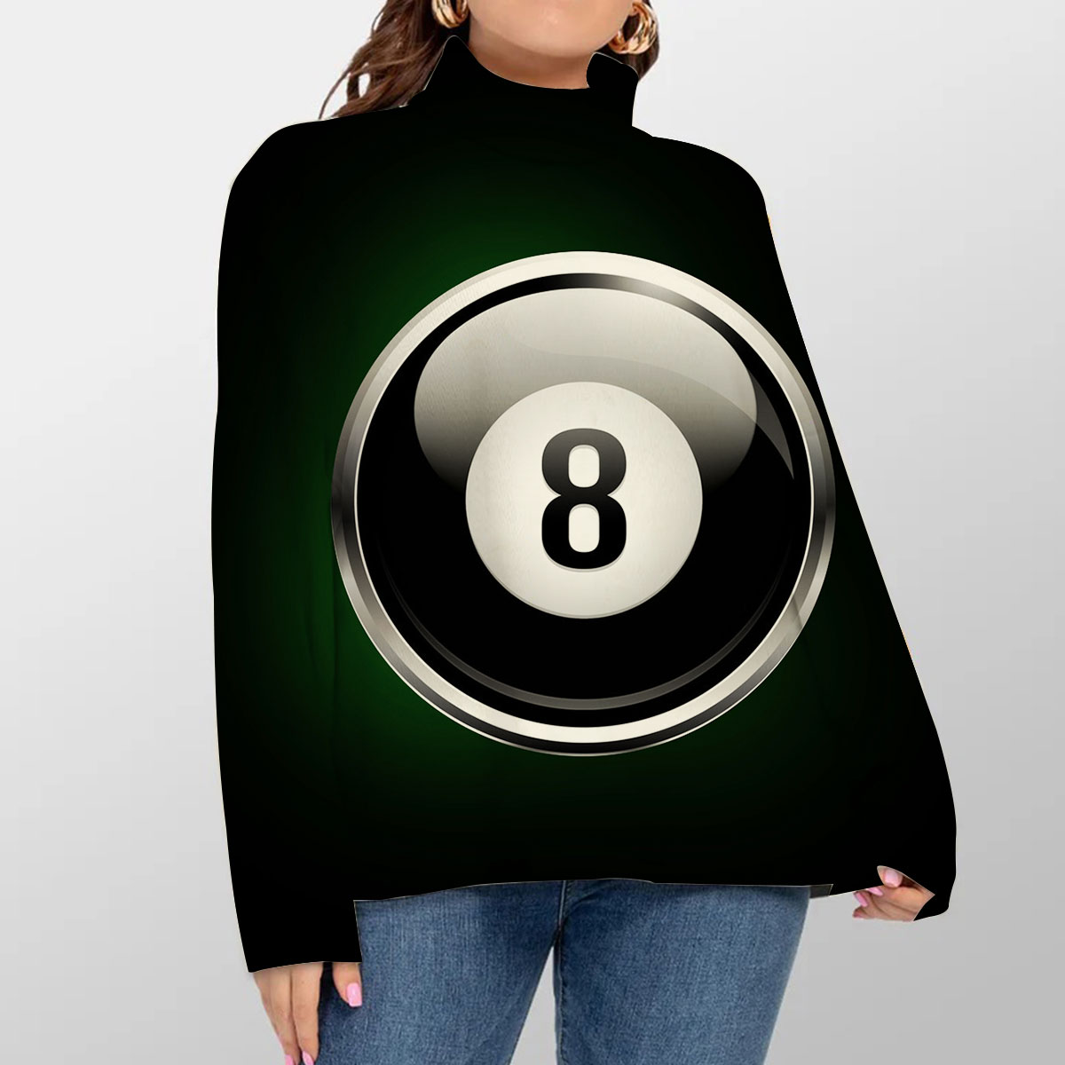 Black Billiard Turtleneck Sweater