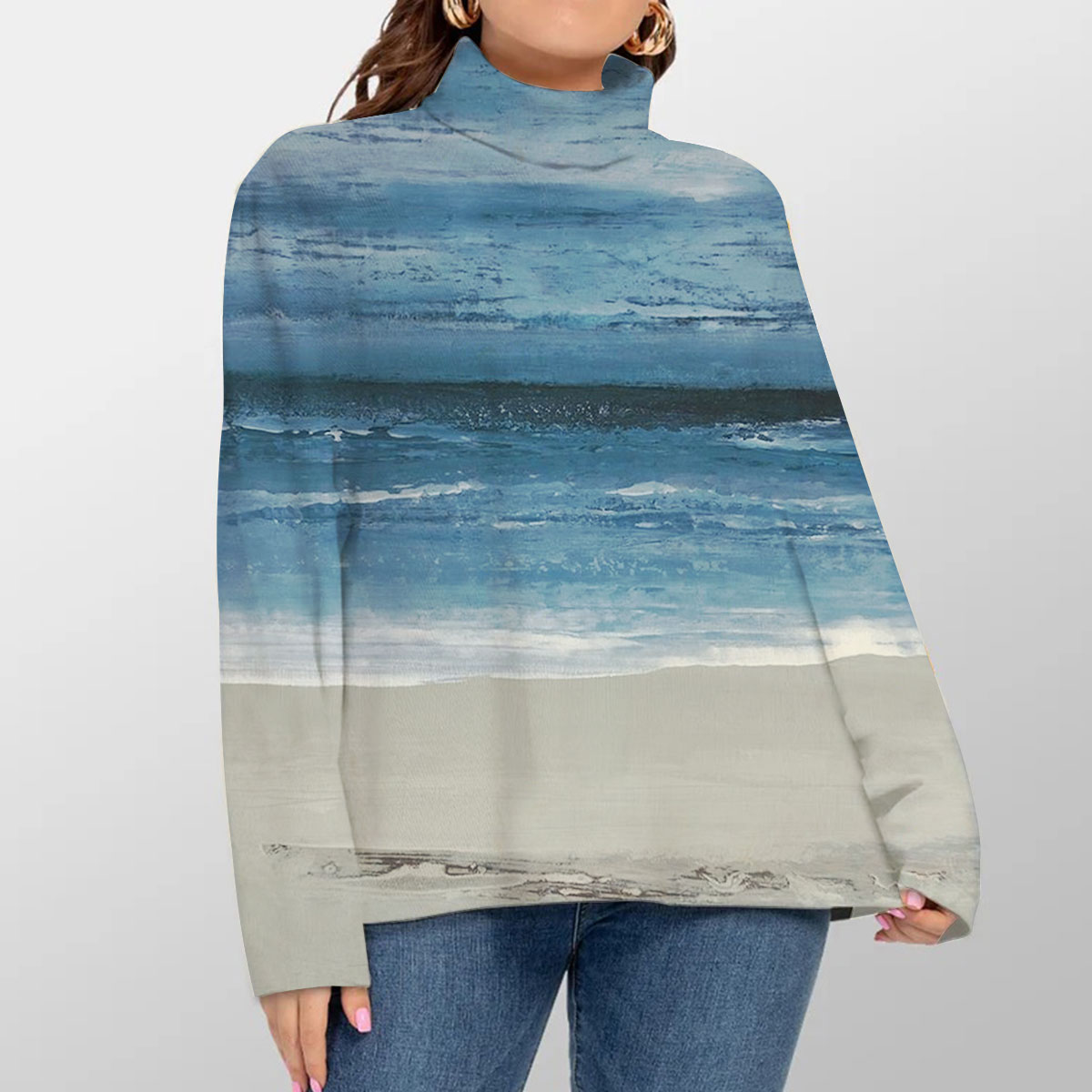 Blue Ocean Turtleneck Sweater