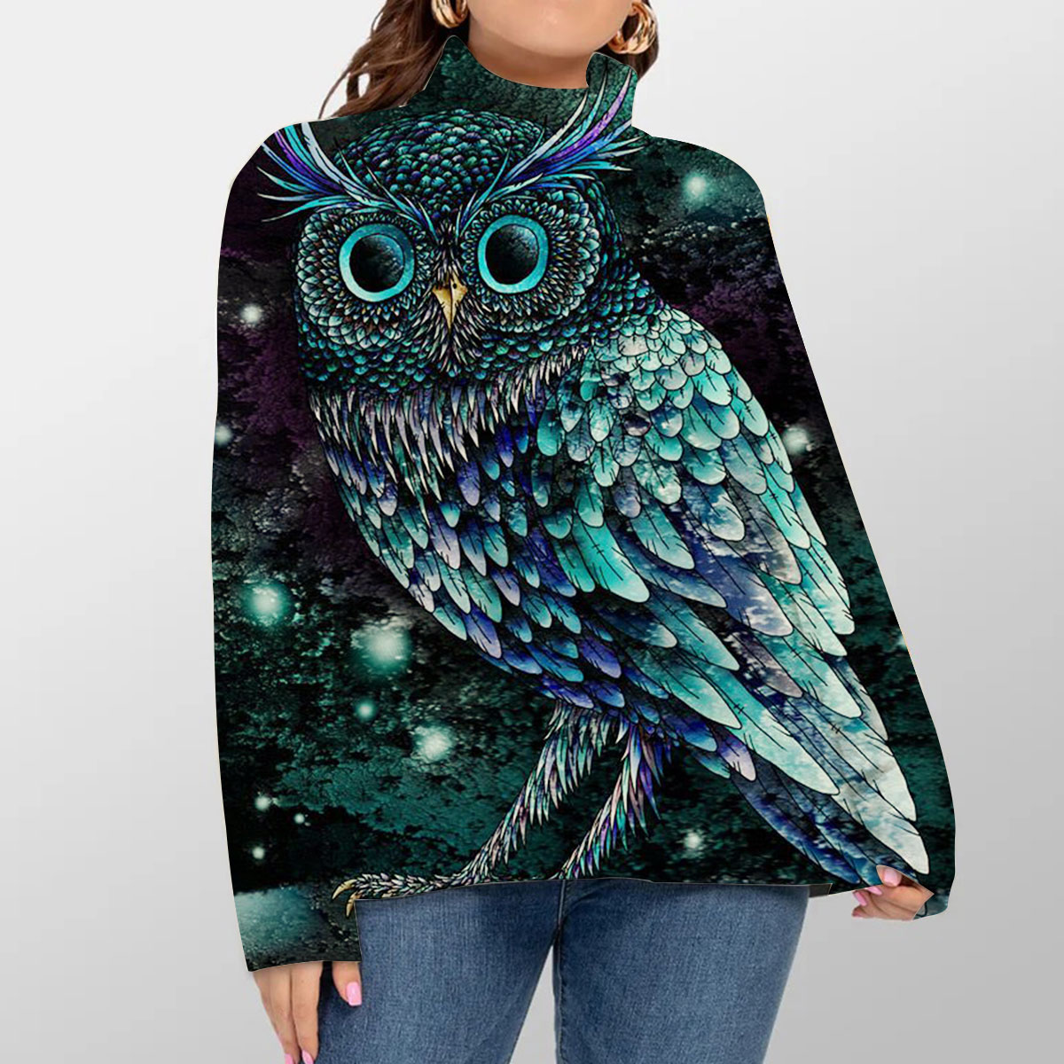 Blue Owl Turtleneck Sweater
