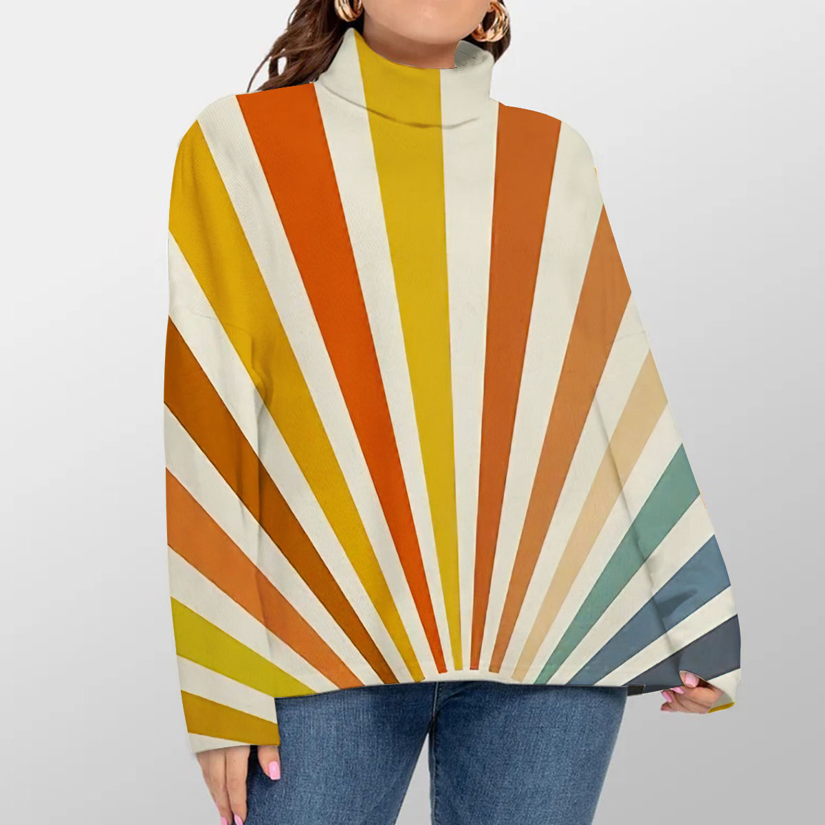 Boho Sun Turtleneck Sweater