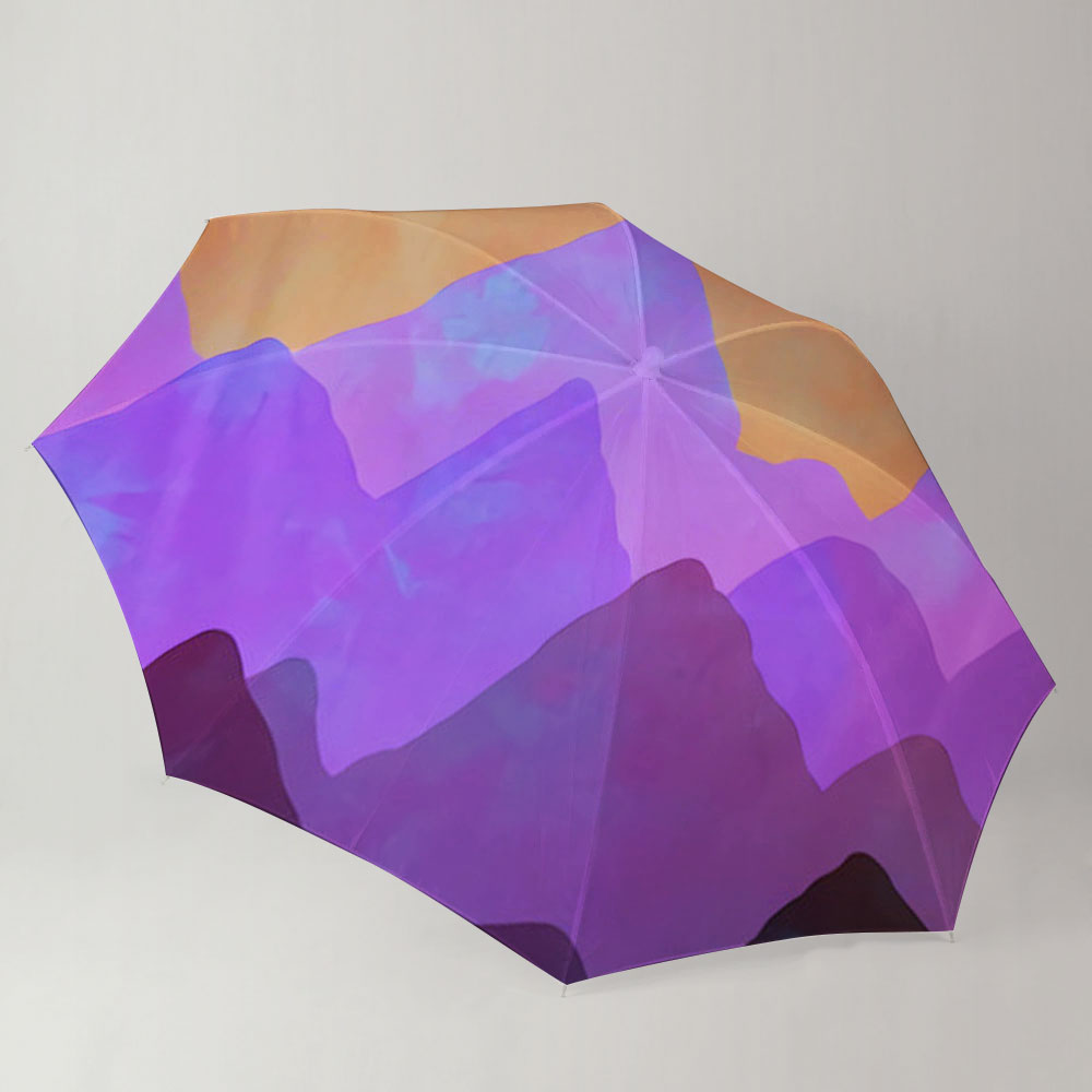 Abstract Mountain Sunset Umbrella