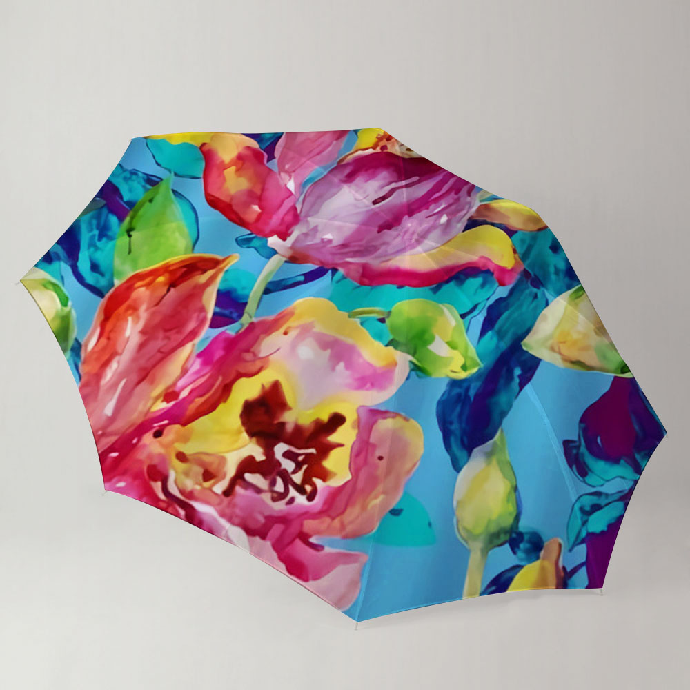 Abstract Orchid Umbrella
