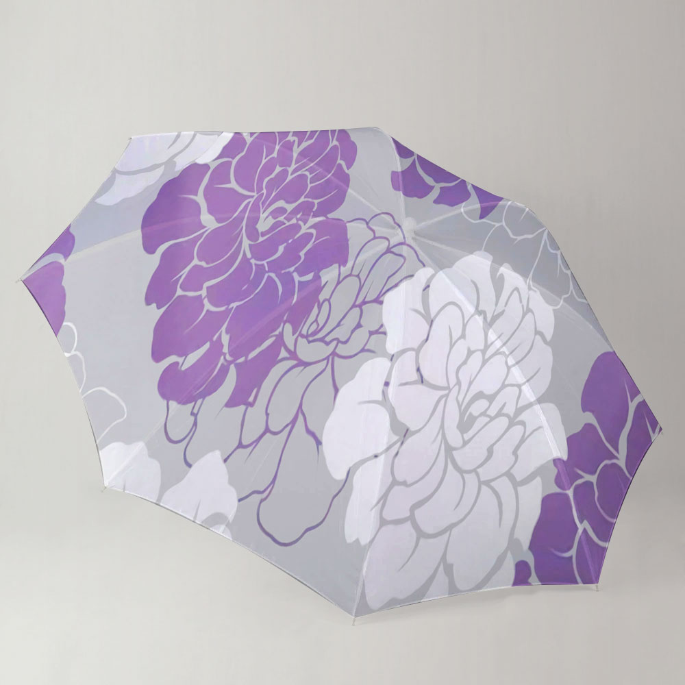 Abstract Purple Peony Umbrella