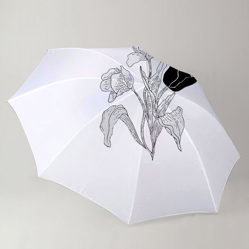 Black And White Tulip Umbrella