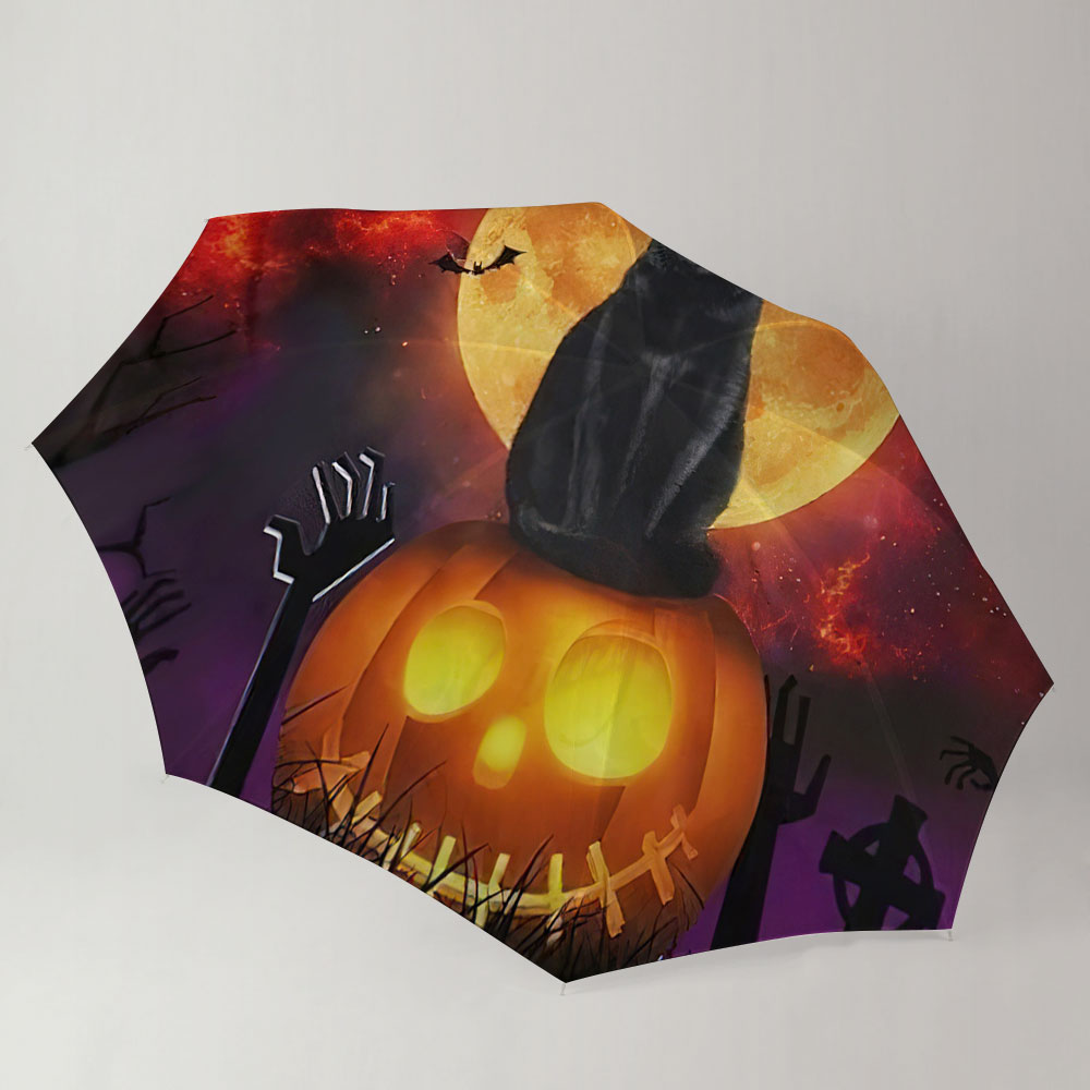 Black Cat Witch Umbrella