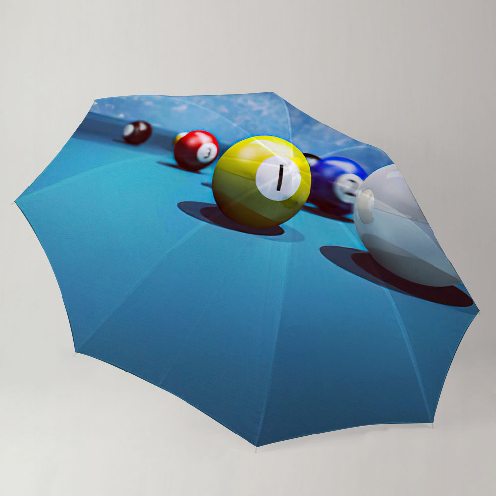 Blue Billiard Umbrella