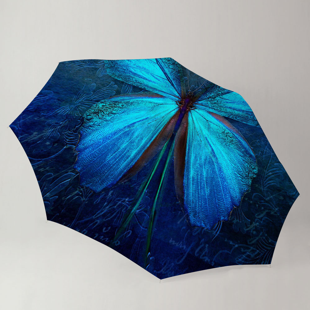 Blue Butterfly Umbrella