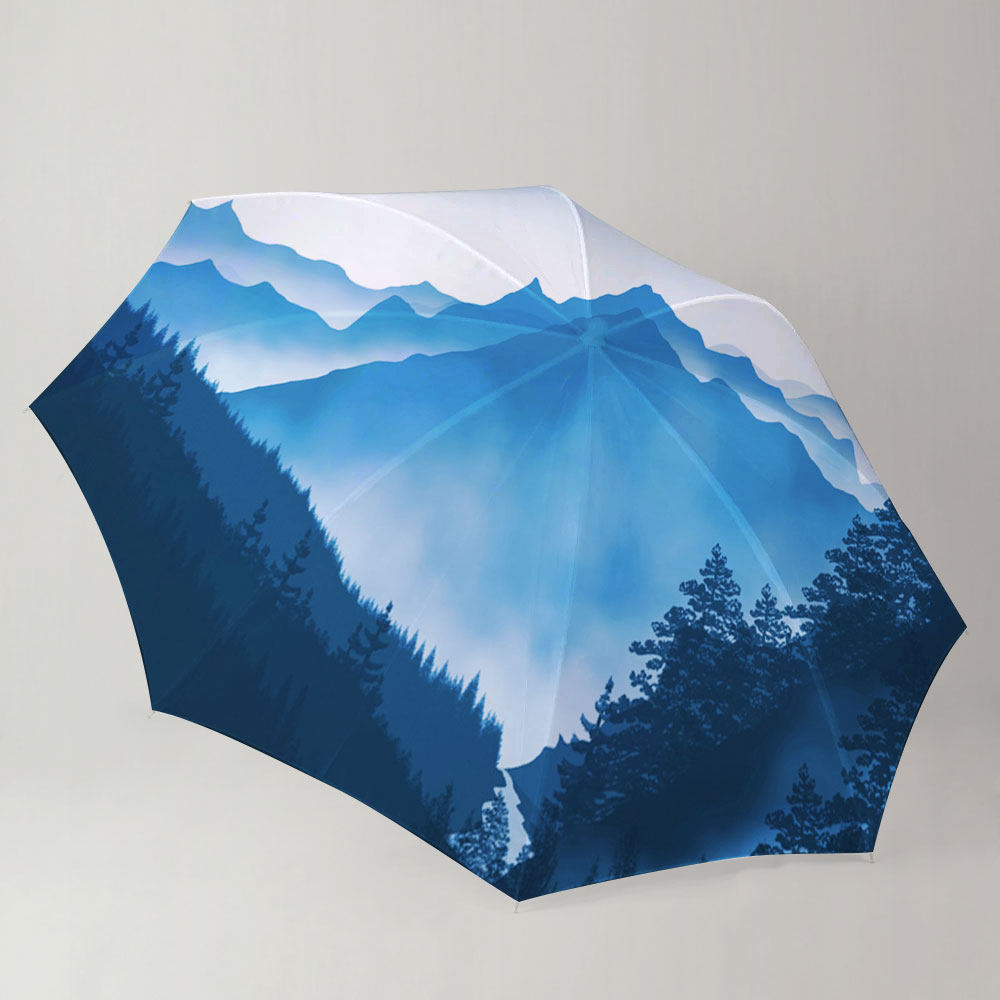Blue Forest Mountain Umbrella