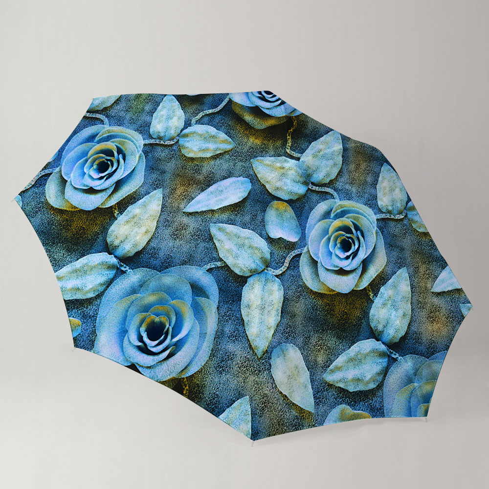 Blue Rose Umbrella