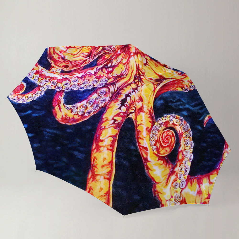 Psychedelic Octopus Umbrella