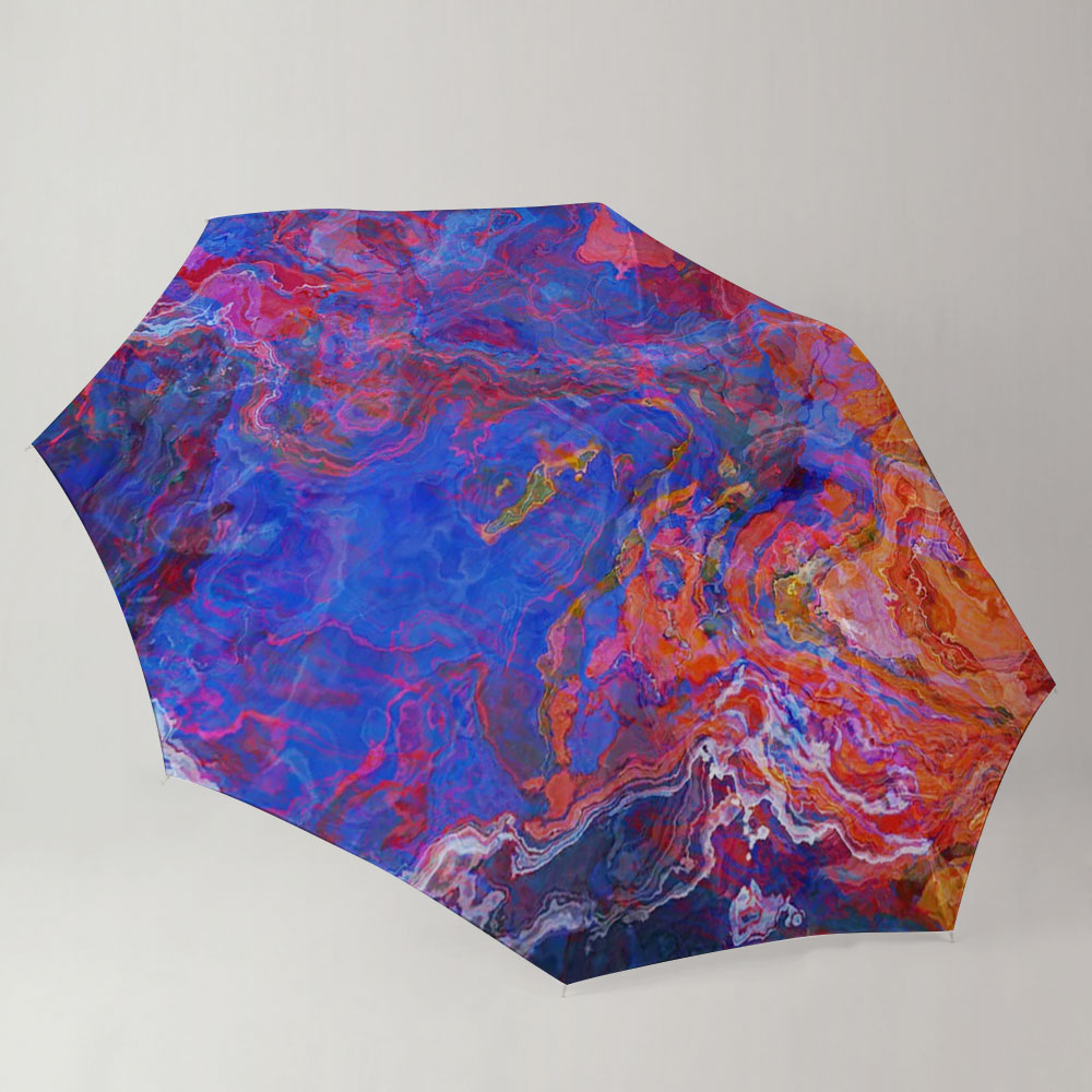 Red And Blue Abstract Umbrella