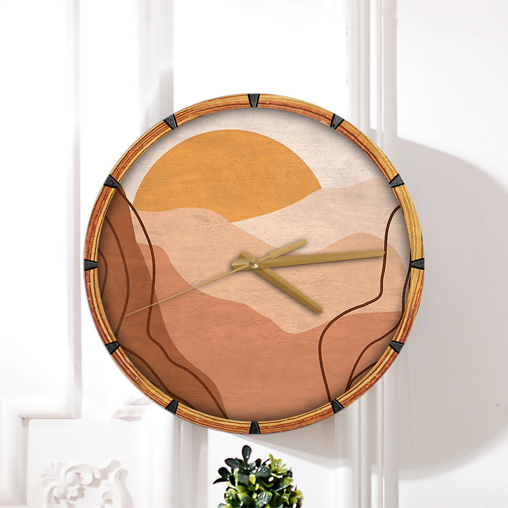 Abstract Colorful Sunset Wall Clock