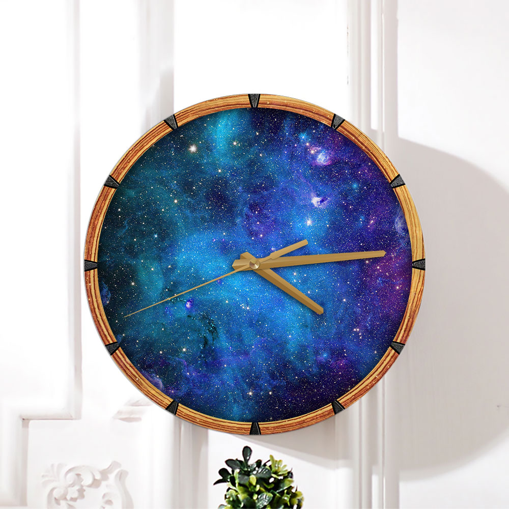 Aesthetic Galaxy Wall Clock