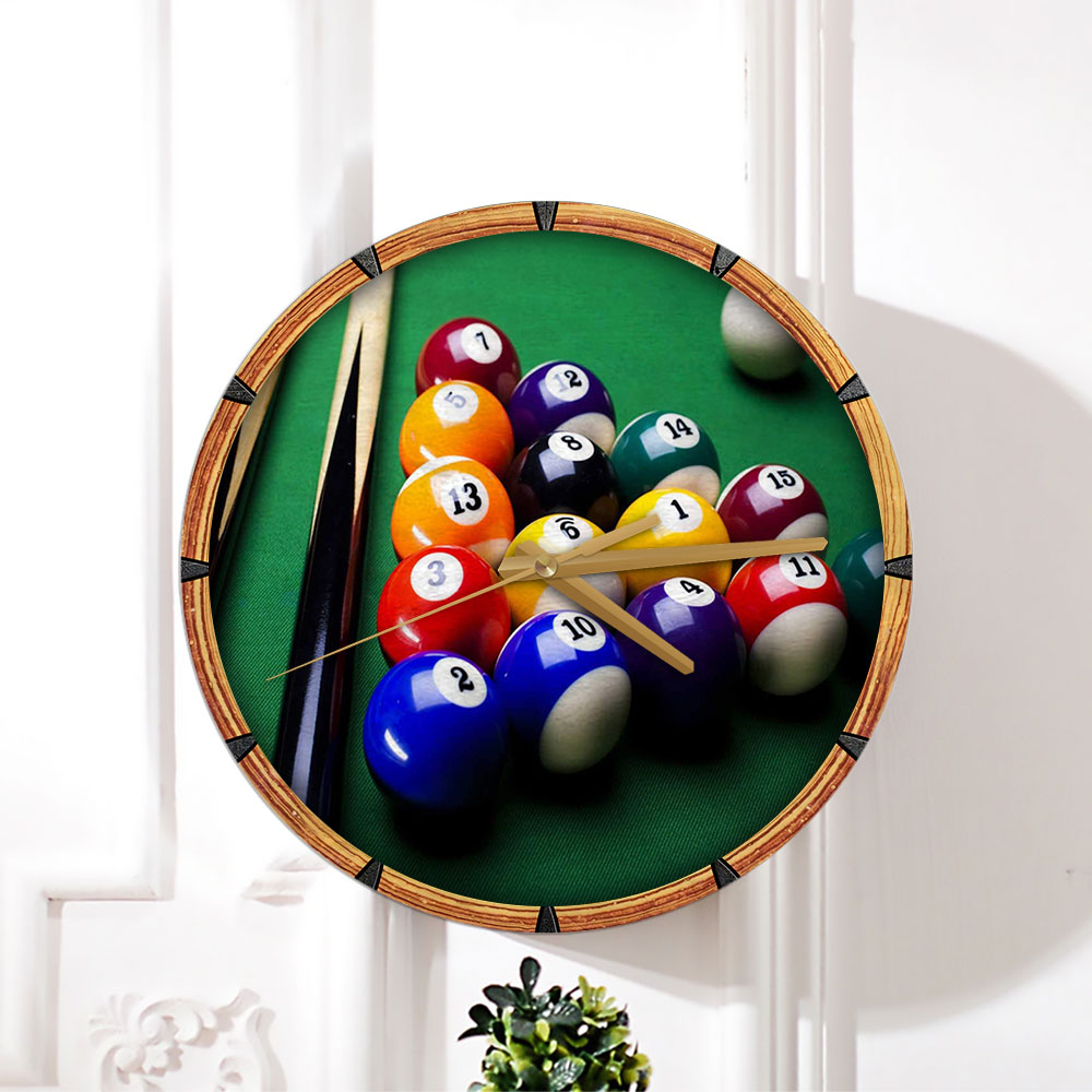 Billiard Pool Balls Wall Clock