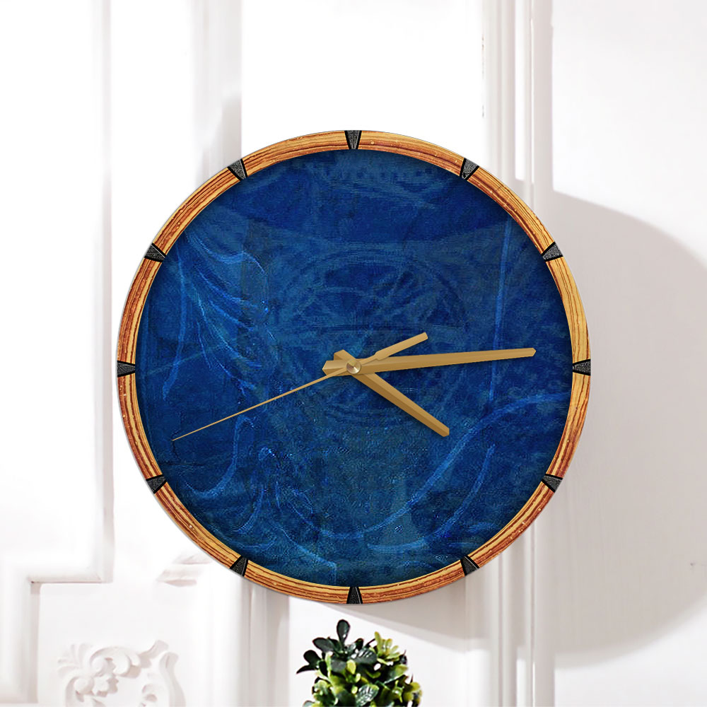 Blue Butterfly pillow Wall Clock