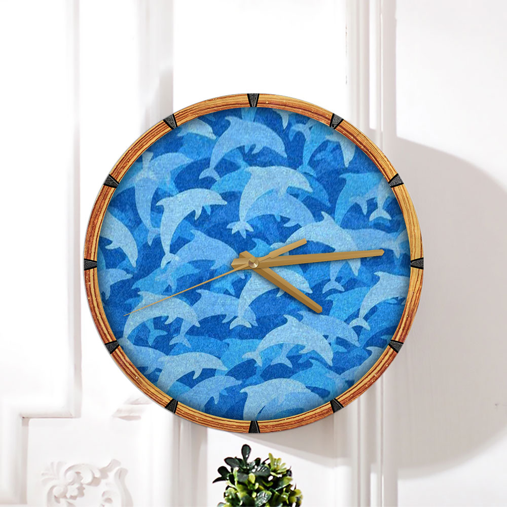 Blue Dolphin Wall Clock