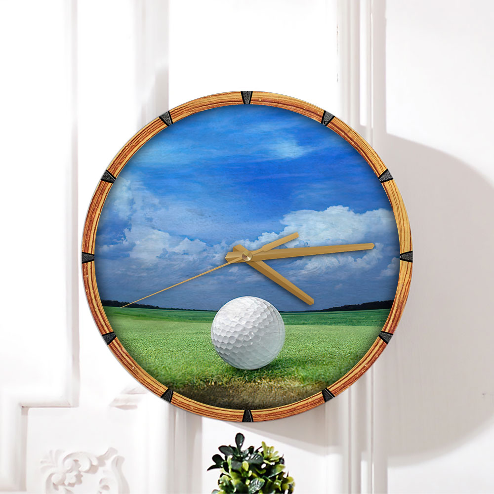 Blue Sky and Golf Wall Clock