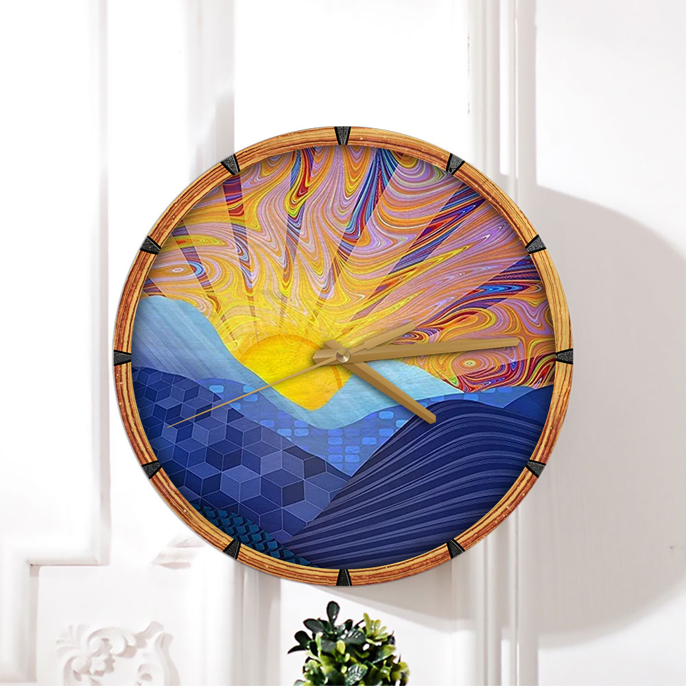 Psychedelic Sunrise Wall Clock