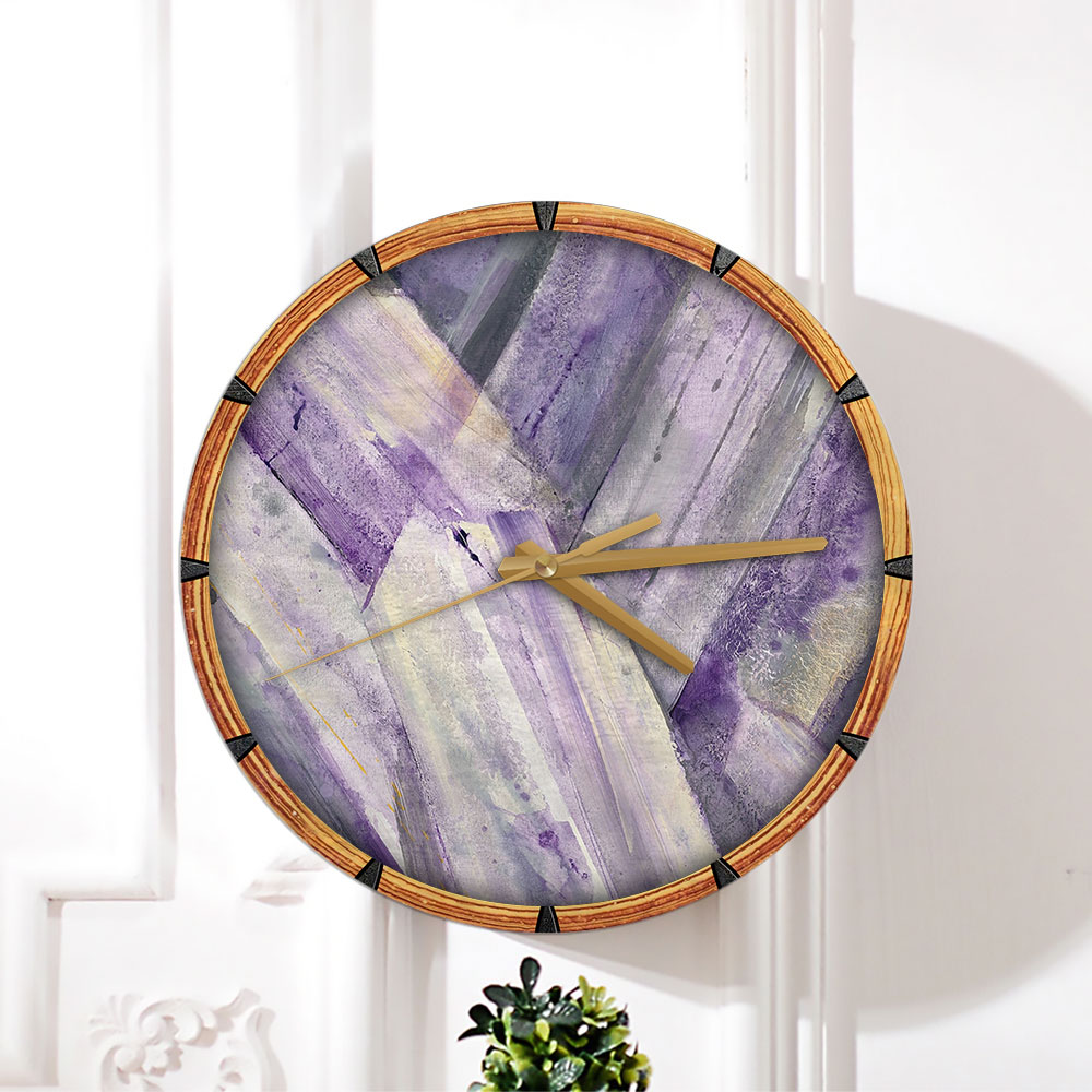 Purple Glacier Wall Clock