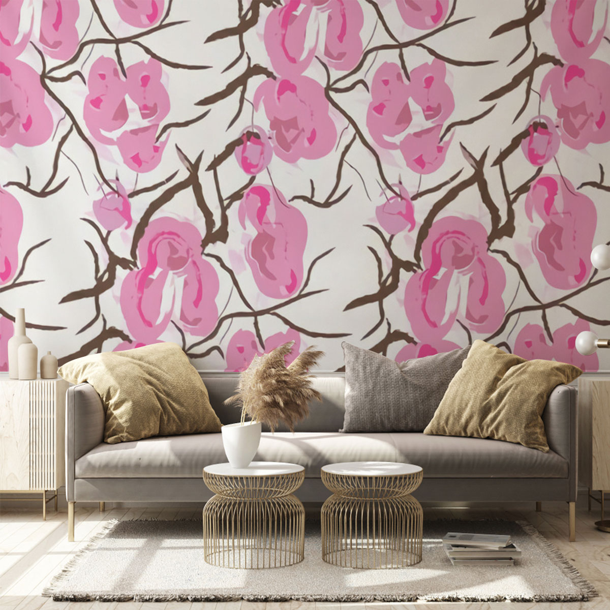 Abstract Cherry Blossom Wall Mural
