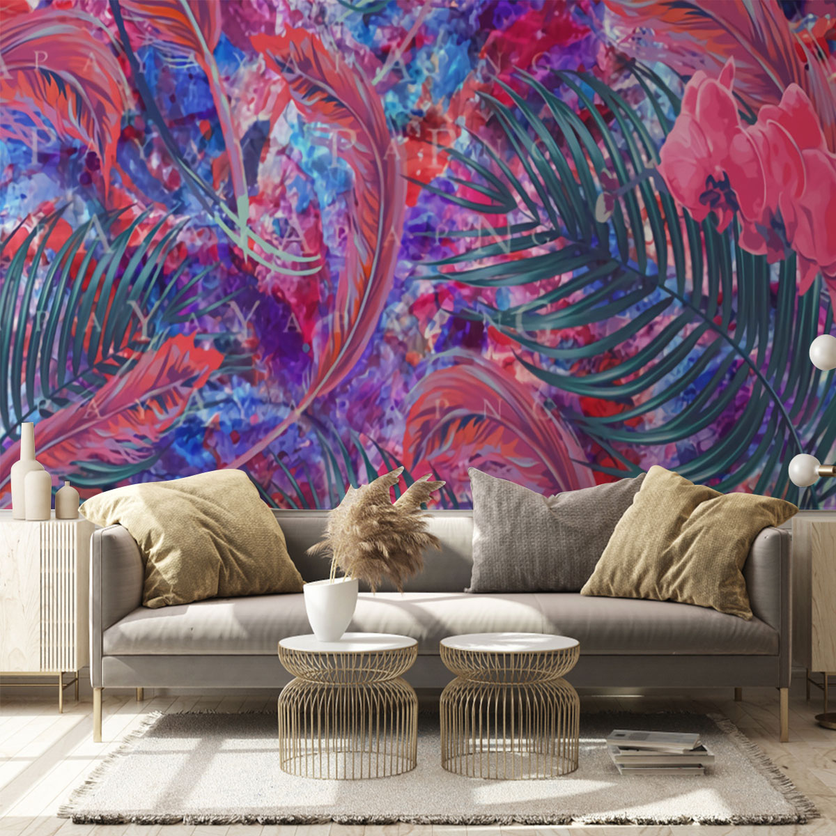 Psychedelic Orchid Wall Mural