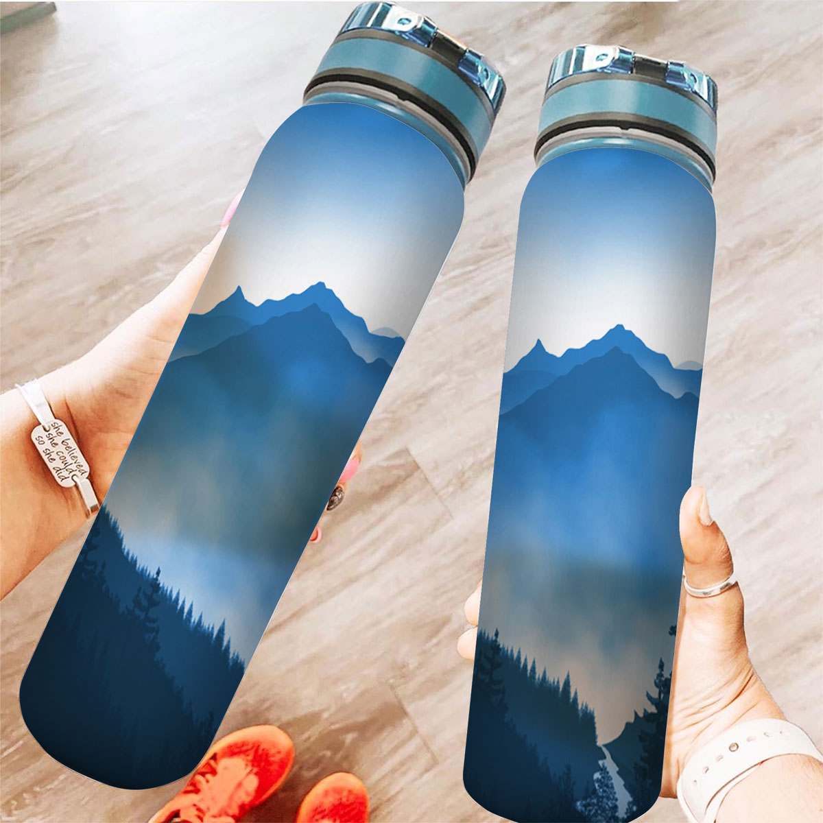 Blue Forest Mountain Tracker Bottle