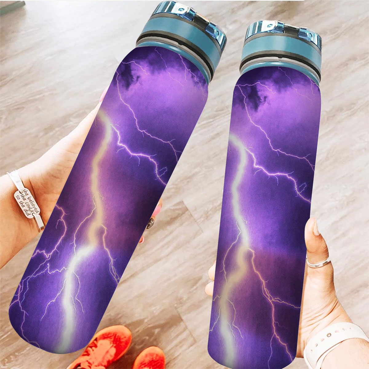 Purple Lightning Tracker Bottle