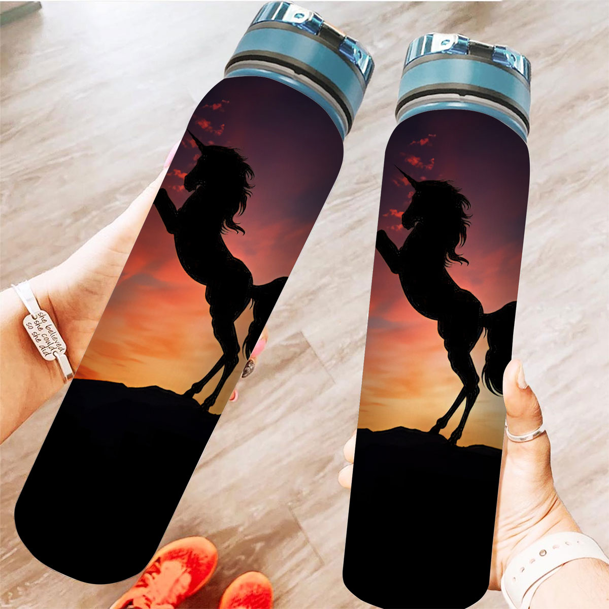 Sunset Unicorn Tracker Bottle