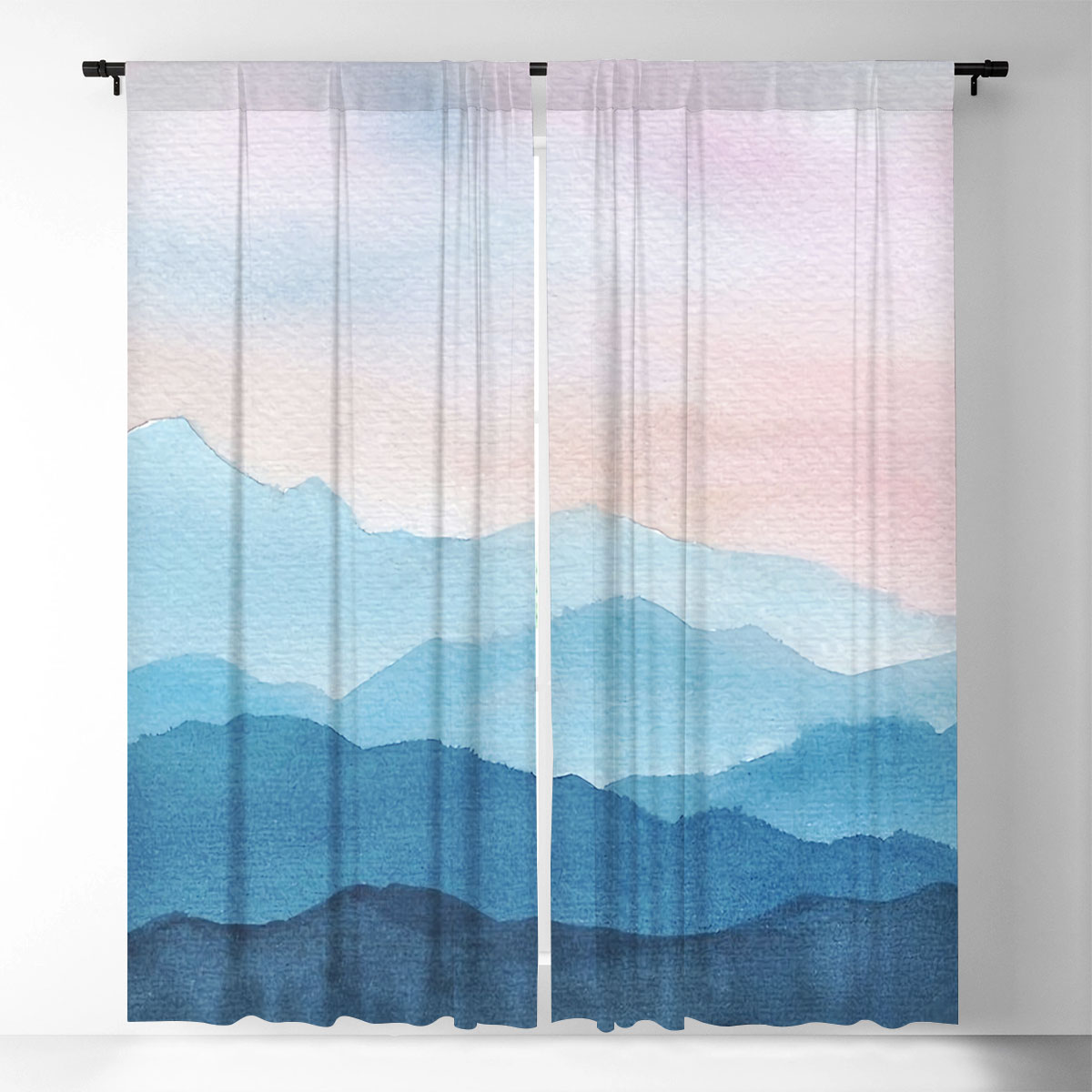 Abstract Mountain Window Curtain