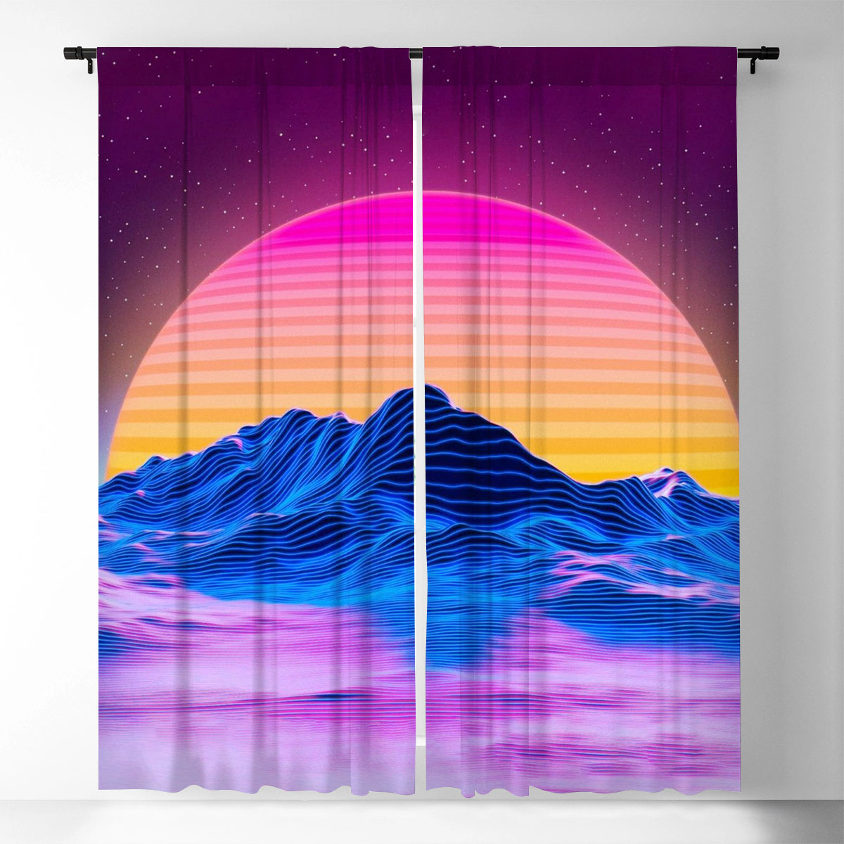 Aesthetic Sunset Window Curtain
