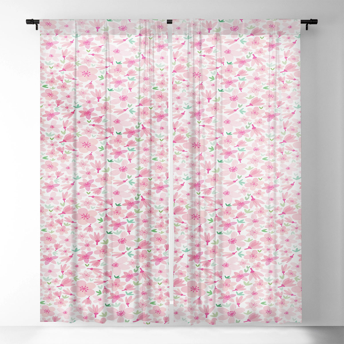 Beautiful Cherry Blossom Window Curtain