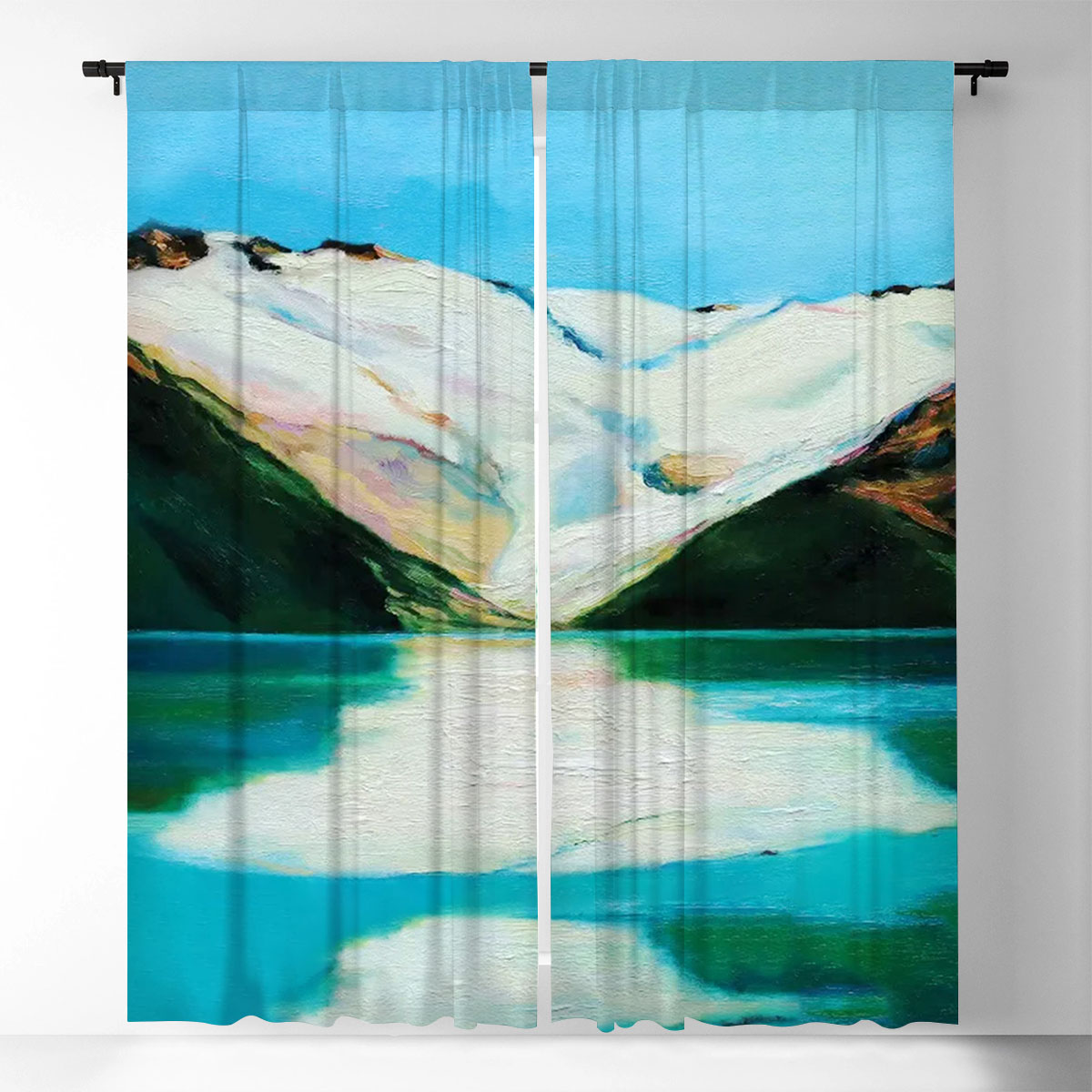 Beautiful Glacier Window Curtain