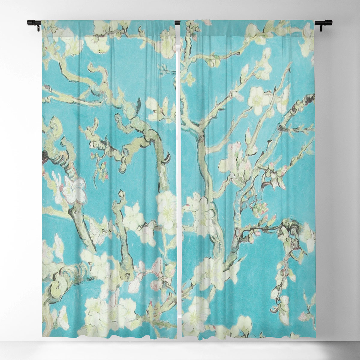Blue Blossom Window Curtain