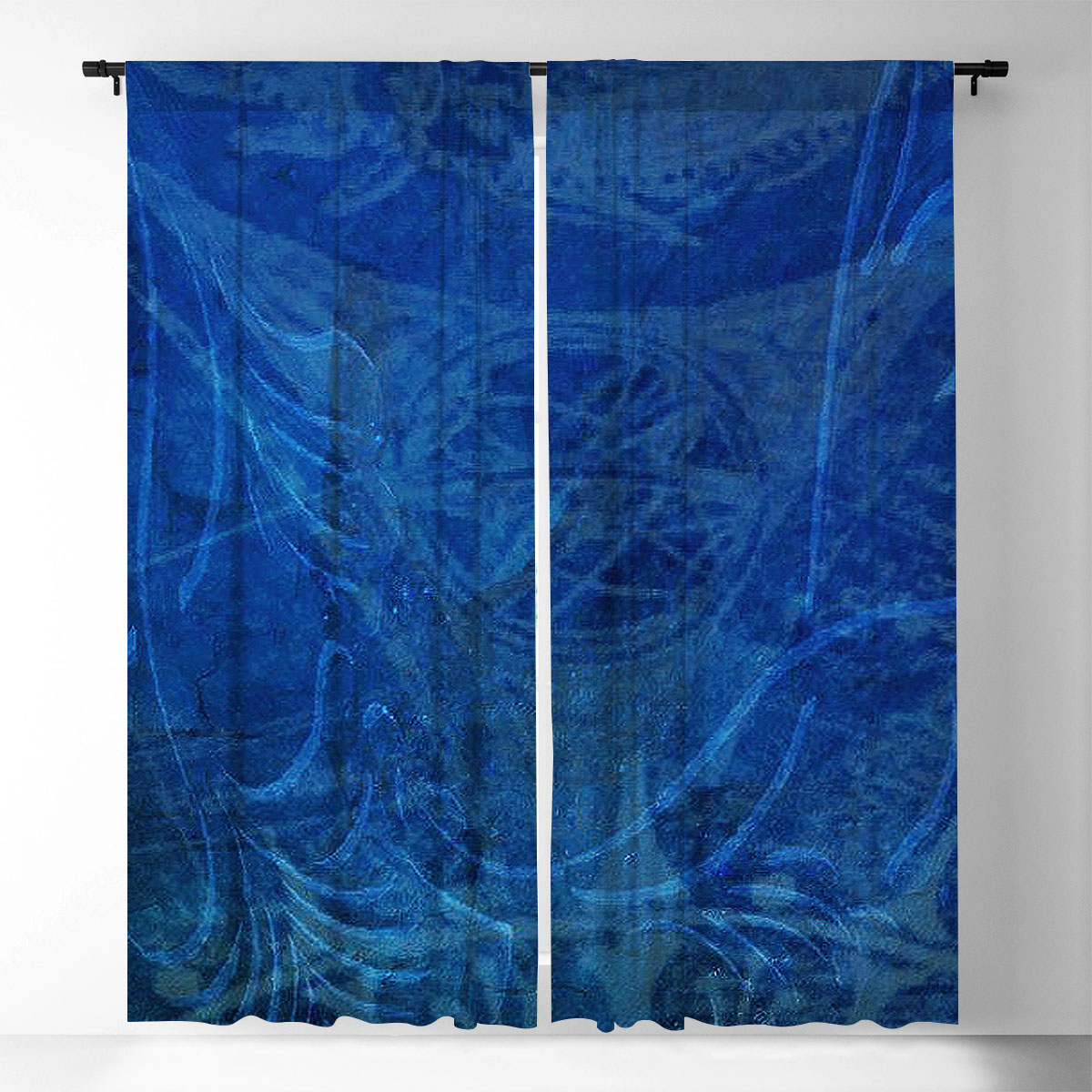 Blue Butterfly pillow Window Curtain