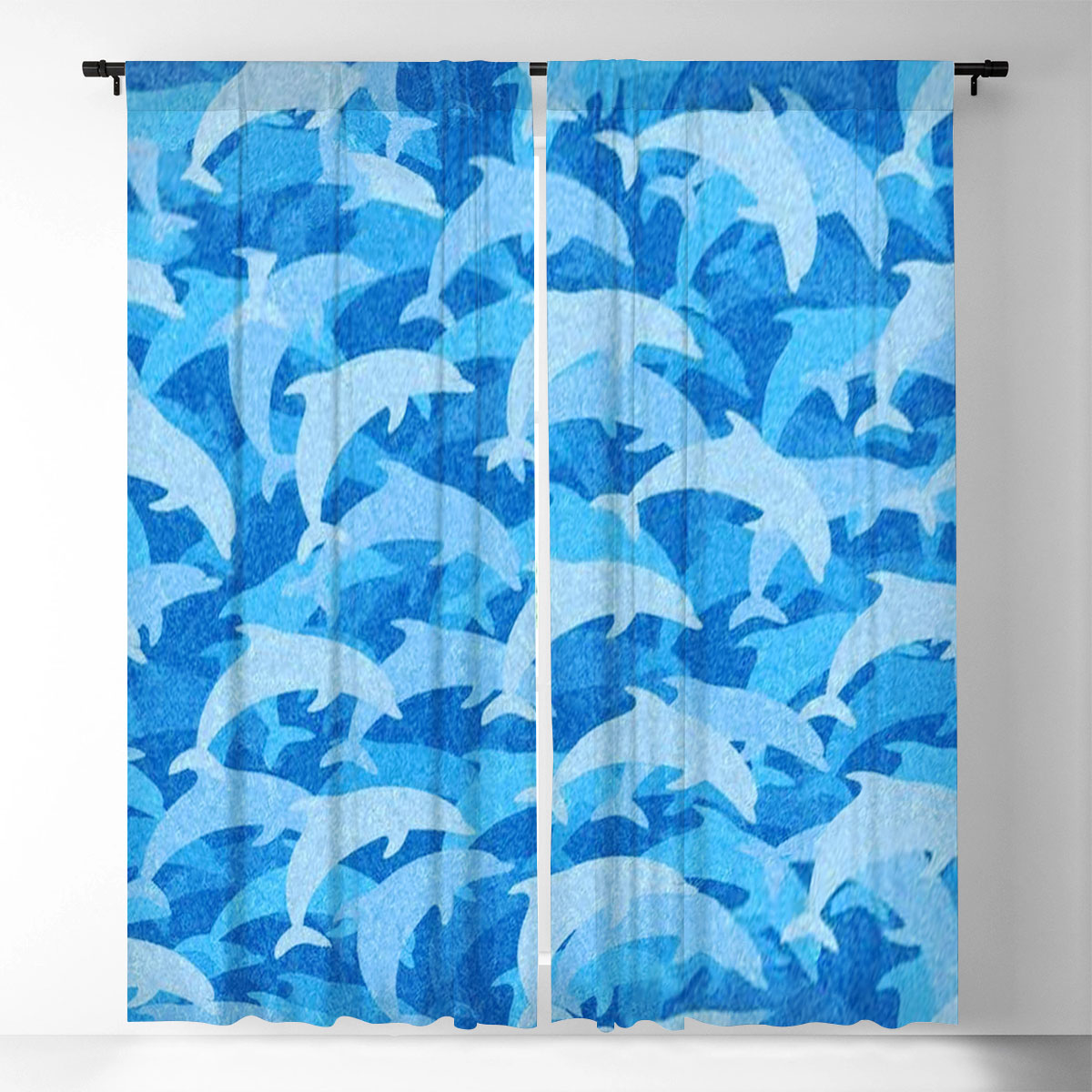 Blue Dolphin Window Curtain