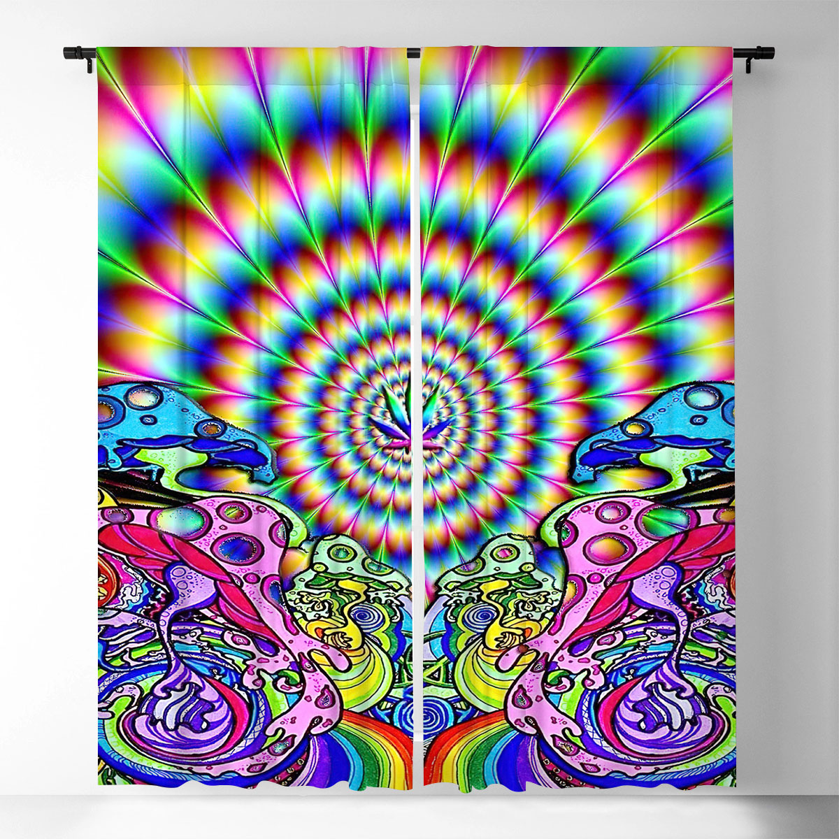 Psychedelic Window Curtain