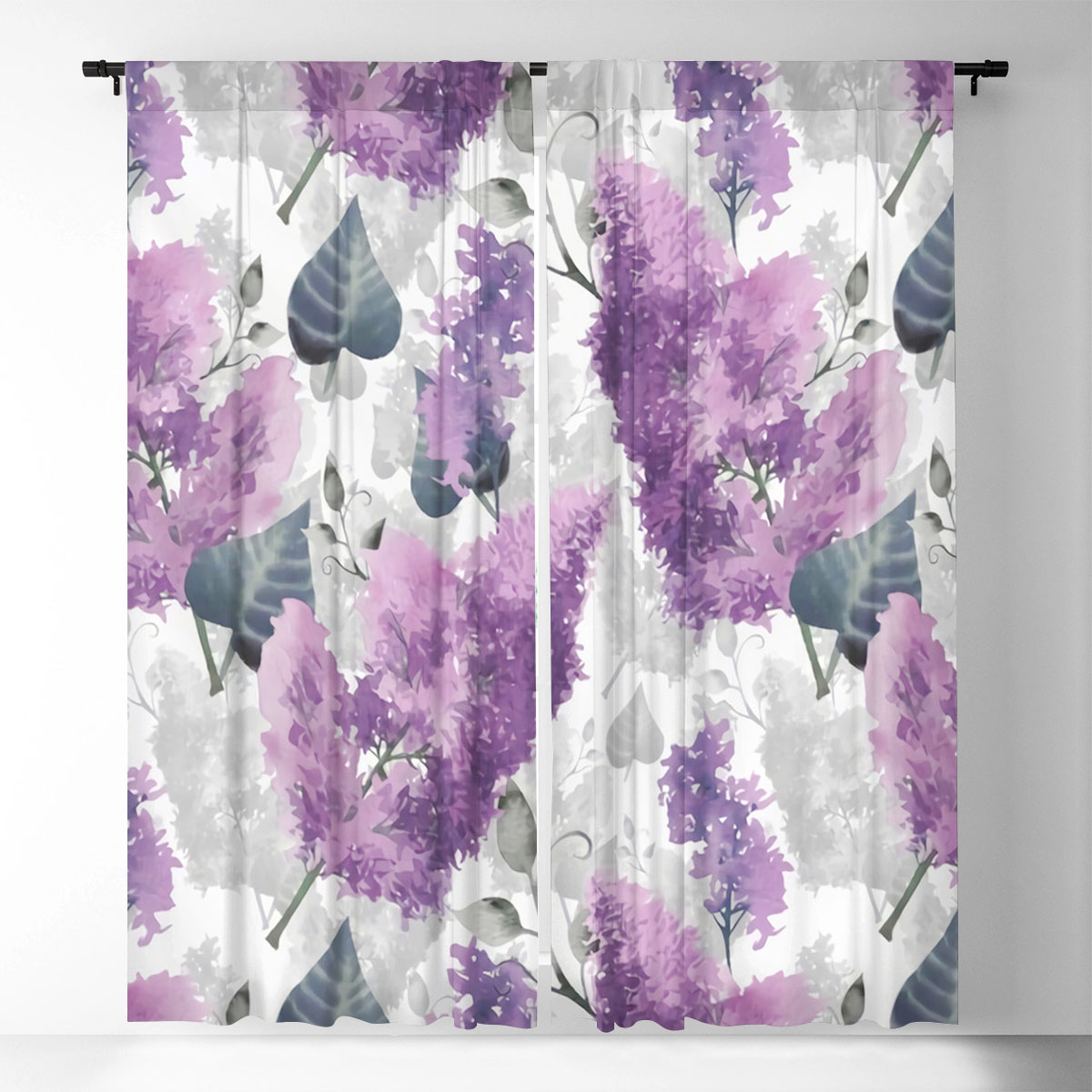 Purple Lilac Window Curtain